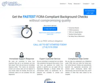 Candidresearch.com(Fastest FCRA Compliant Background Checks) Screenshot