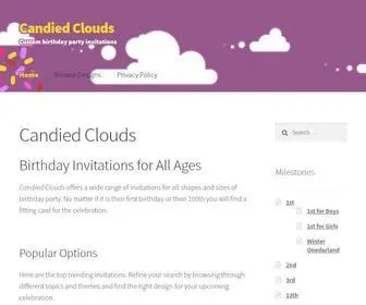 Candied-Clouds.net(Custom birthday party invitations) Screenshot
