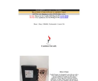 Candleescape.com(Luxury Scented Soy Candles) Screenshot