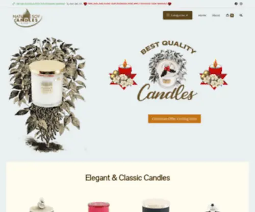 Candlesbynoor.com.au(Natural Soy Candles) Screenshot