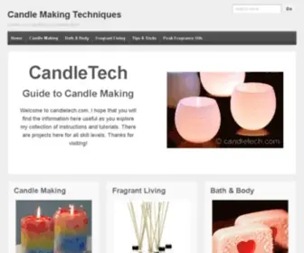 Candletech.com(Candle and Soap Making Knowledge Base) Screenshot