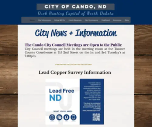 Candond.com(City of Cando) Screenshot