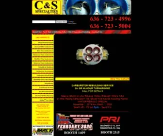 Candsspecialties.com(C&S Racing Carburetors) Screenshot