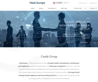 Candy-Group.com(Haier Europe) Screenshot