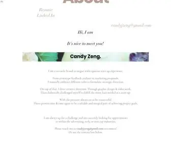 CandyjZeng.com(Creative Branding Specialist) Screenshot