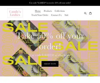 CandyslashesStore.com(Candy&#039;s Lashes) Screenshot