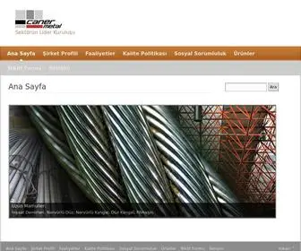 Canermetal.com.tr(Caner Metal) Screenshot