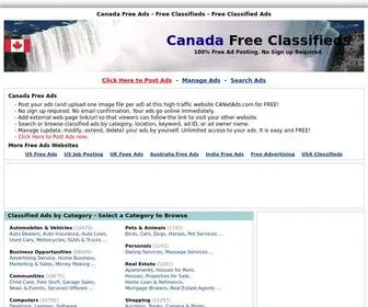 Canetads.com(Canada Free Ads) Screenshot