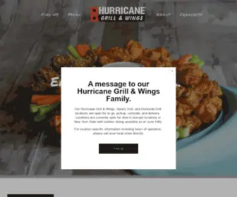 Canewings.com(Hurricane Grill & Wings) Screenshot