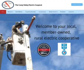 Caneyvalley.com(Caney Valley Electric) Screenshot