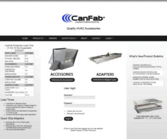 Canfab.com(Quality HVAC Accessories) Screenshot