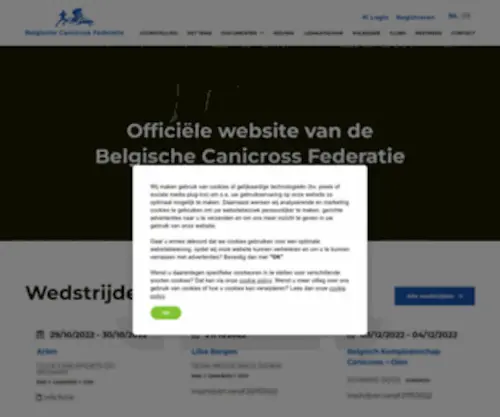 Cani-Cross.be(Belgische Canicross Federatie) Screenshot