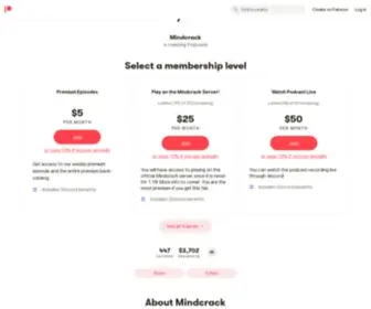 Canijoinmindcrack.com(Become a patron of Mindcrack today) Screenshot