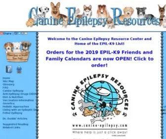 Canine-Epilepsy.com(Canine Epilepsy Resource Center & Home of the Epil) Screenshot