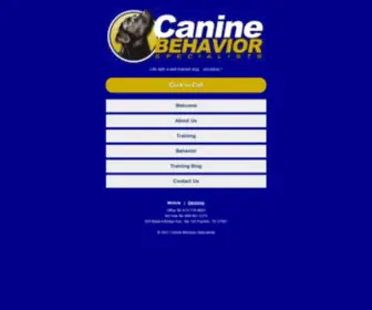 Caninebehaviorspecialists.com(Nashville Dog Trainers) Screenshot