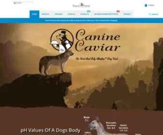 Caninecaviar.eu(Canine Caviar Pet Foods Inc) Screenshot