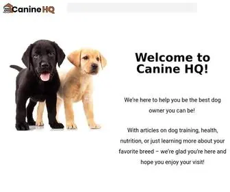 Caninehq.com(Canine HQ) Screenshot