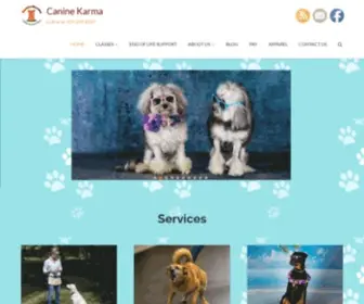 Caninekarma.org(Contact us at) Screenshot