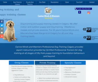 Caninemindsandmanners.ca(Canine Minds and Manner Dog Training) Screenshot