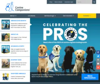 Canine.org(Lead with independence. Canine Companions) Screenshot