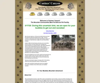 Caninescanyon.com(Canines' Canyon) Screenshot