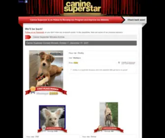 Caninesuperstar.com(Dog photo contests) Screenshot