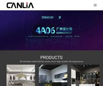 Canliakitchen.com(OEM Stainless Steel Kitchen Cabinet Manufacturer) Screenshot