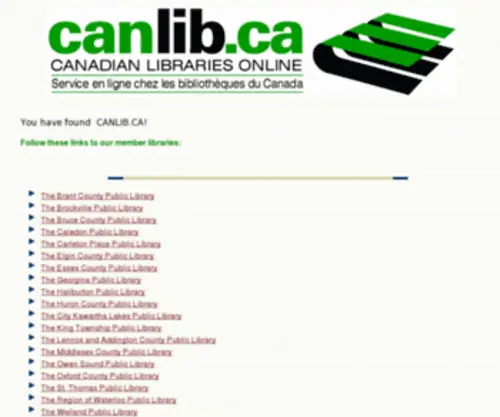Canlib.ca(Canlib) Screenshot