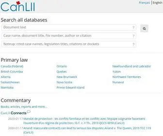 Canlii.org(Canadian Legal Information Institute) Screenshot