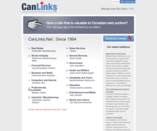 Canlinks.net(CANLink Directories) Screenshot