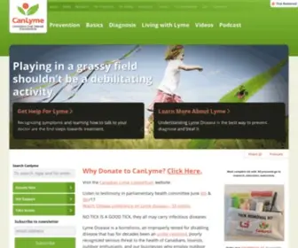 Canlyme.com(Lyme education & research fundraising in Canada. Lyme Disease) Screenshot