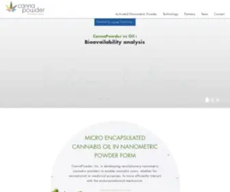 Canna-Powder.com(Developing revolutionary nanometric cannabis powders) Screenshot