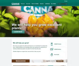 Canna-UK.com(CANNA the leading brand in plant nutrients) Screenshot