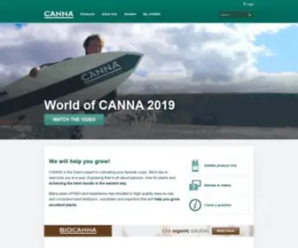 Canna.co.nz(The leading brand in plant nutrients) Screenshot