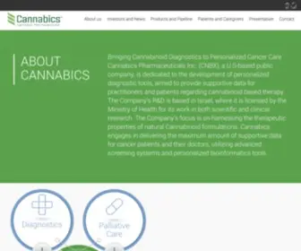 Cannabics.com(Cannabics Pharmaceuticals) Screenshot