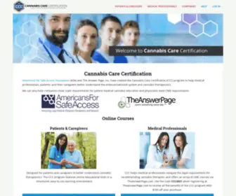 Cannabiscarecertification.org(A project of Americans for Safe Access Foundation & TheAnswerPage) Screenshot