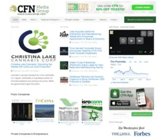 Cannabisfn.com(The largest dedicated financial network serving the MMJ and cannabis industries) Screenshot