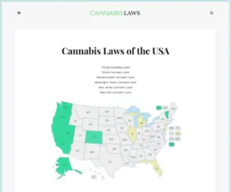 Cannabislaws.com(Comprehensive Cannabis Laws of the US & World) Screenshot