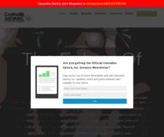 Cannabissativainc.com(Cannabis Sativa Inc trades on the OTCQB as CBDS) Screenshot