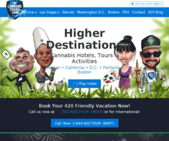 Cannabistours.com(Your national source for cannabis Tourism) Screenshot