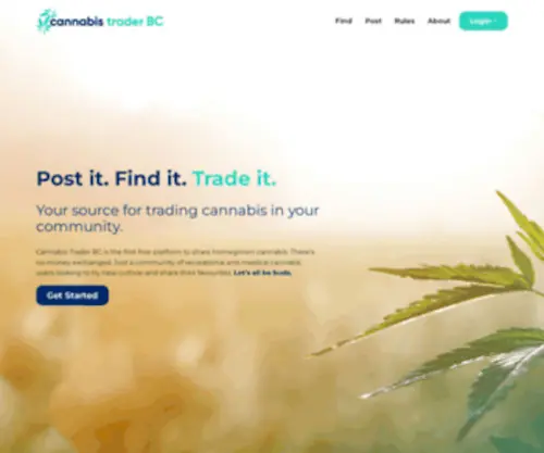 Cannabistraderbc.ca(Cannabis Trader BC) Screenshot