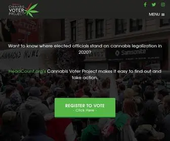 Cannabisvoter.info(2020 Cannabis Voter Guide) Screenshot