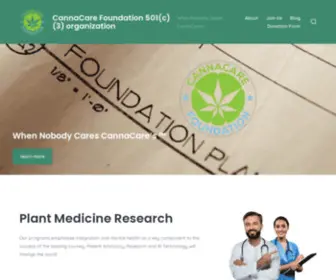 Cannacarefoundation.org(CannaCare Foundation 501(c)(3) organization) Screenshot