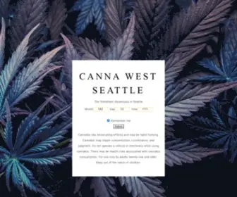 Cannawestseattle.com(Seattle Weed Store) Screenshot