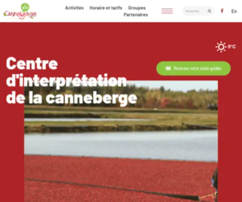 Canneberge.qc.ca(Centre d'interprétation de la canneberge) Screenshot