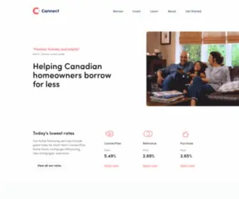 Cannect.ca(Cannect provides home equity loans and second (and third)) Screenshot