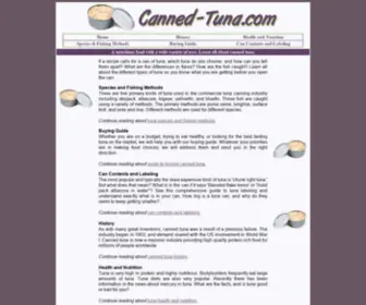 Canned-Tuna.com(Canned Tuna Information Canned Tuna) Screenshot