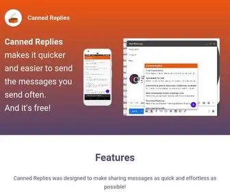 Cannedreplies.com(Canned Replies) Screenshot
