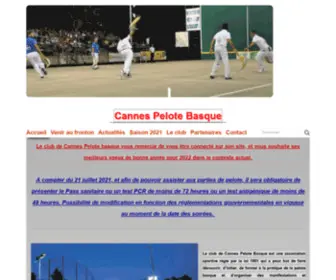 Cannes-Pelote-Basque.fr(Cannes Pelote Basque) Screenshot