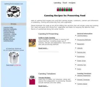 Canning-Food-Recipes.com(Canning Recipes for Preserving Food) Screenshot